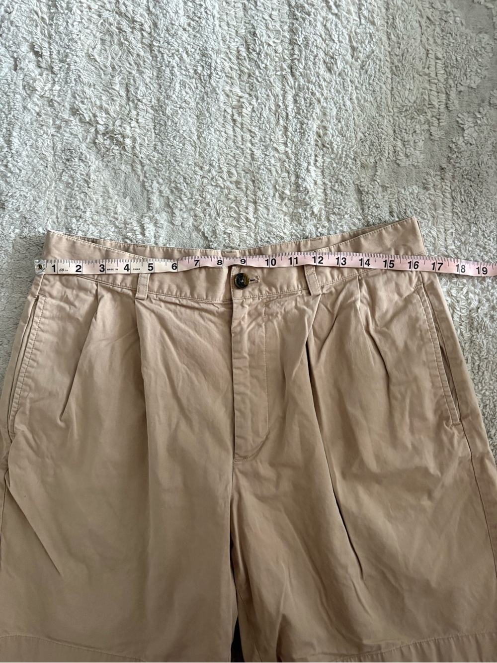 Brooks Brothers Pleated Advantage Chino Shorts Tan Khaki Size 33 - Picture 3 of 9